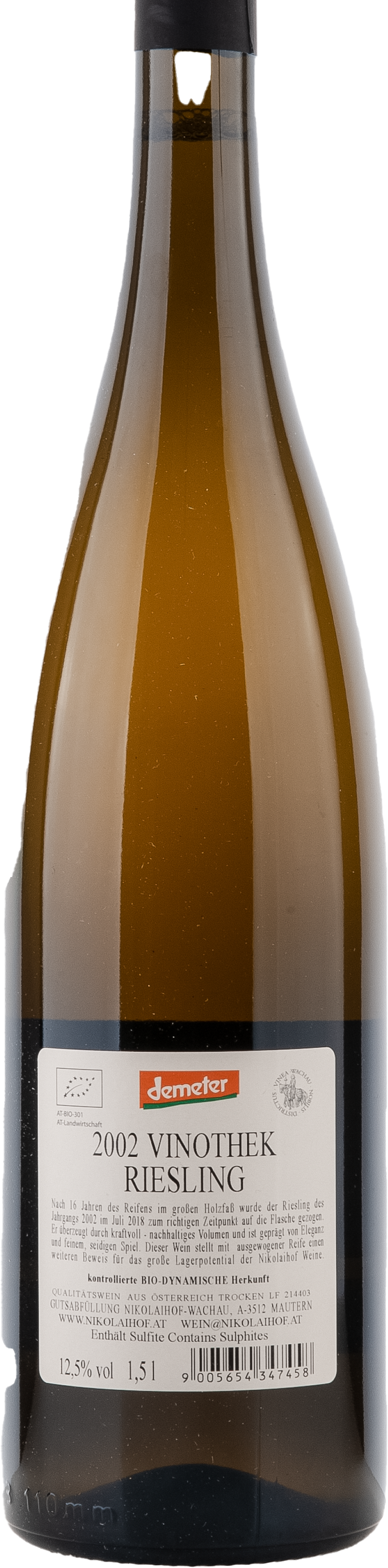 Vinothek, Riesling trocken (Gefüllt in 2018)