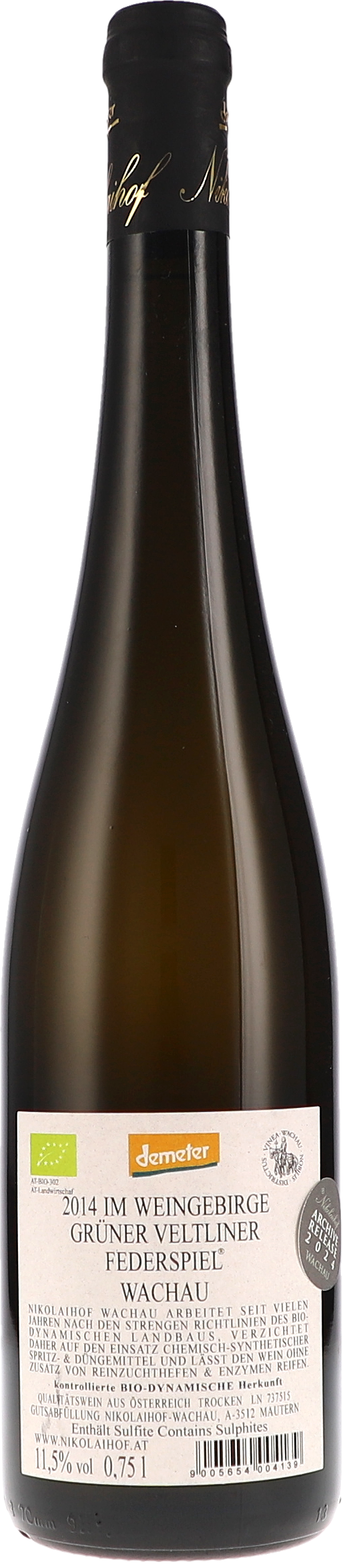 Im Weingebirge, Grüner Veltliner Federspiel trocken