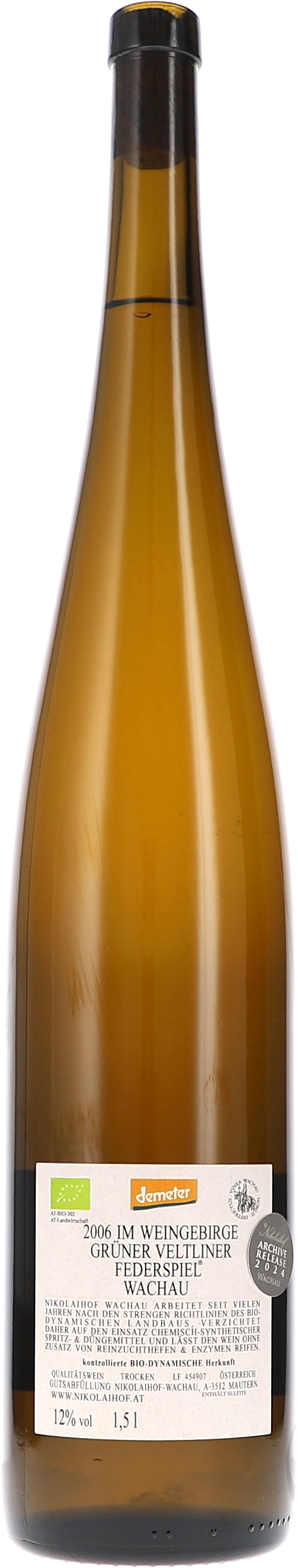 Im Weingebirge, Grüner Veltliner Federspiel trocken