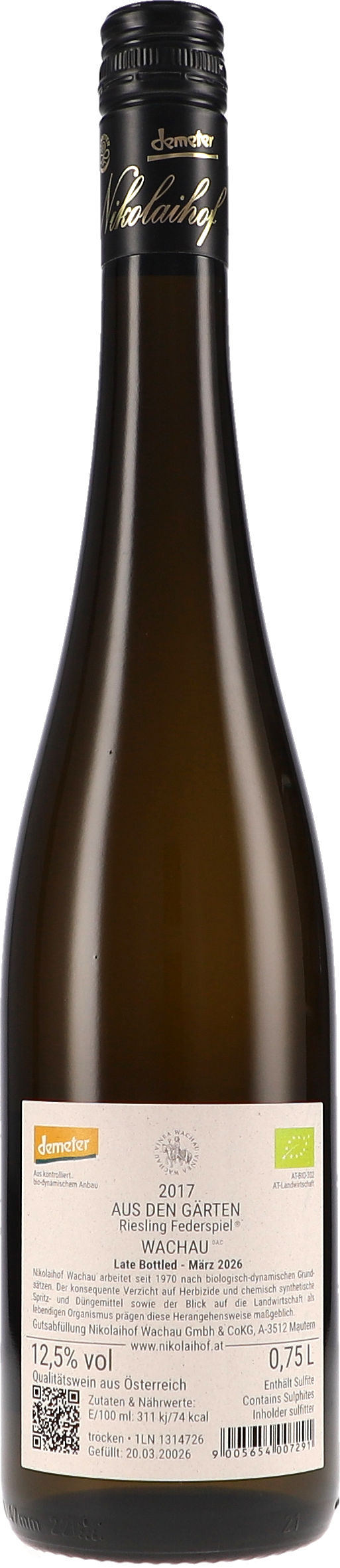 Aus den Gärten, Riesling Federspiel trocken
