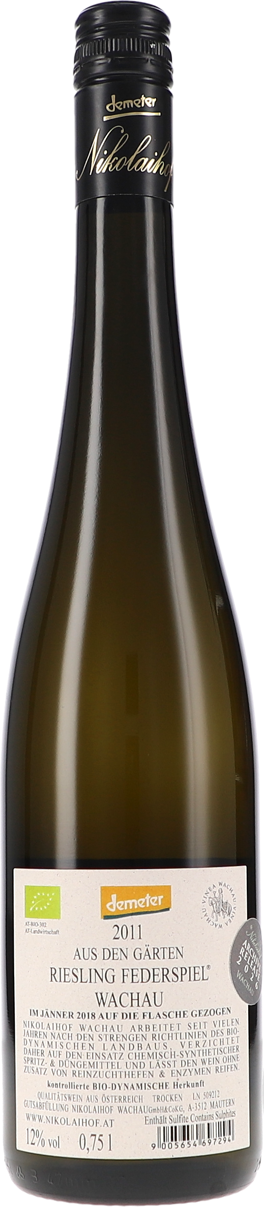 Aus den Gärten, Riesling Federspiel trocken
