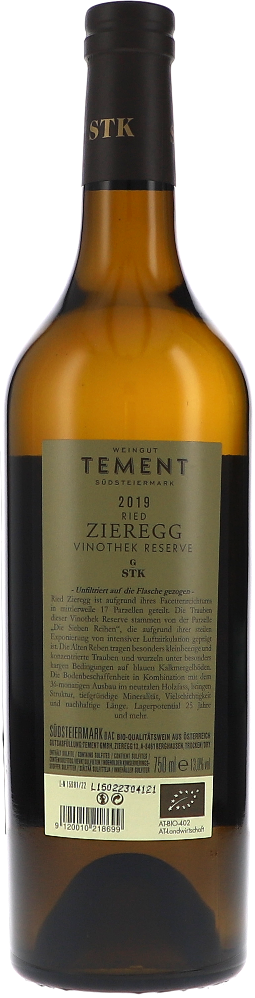 Ried Zieregg Sauvignon Blanc Vinothek Reserve, Große STK Lage