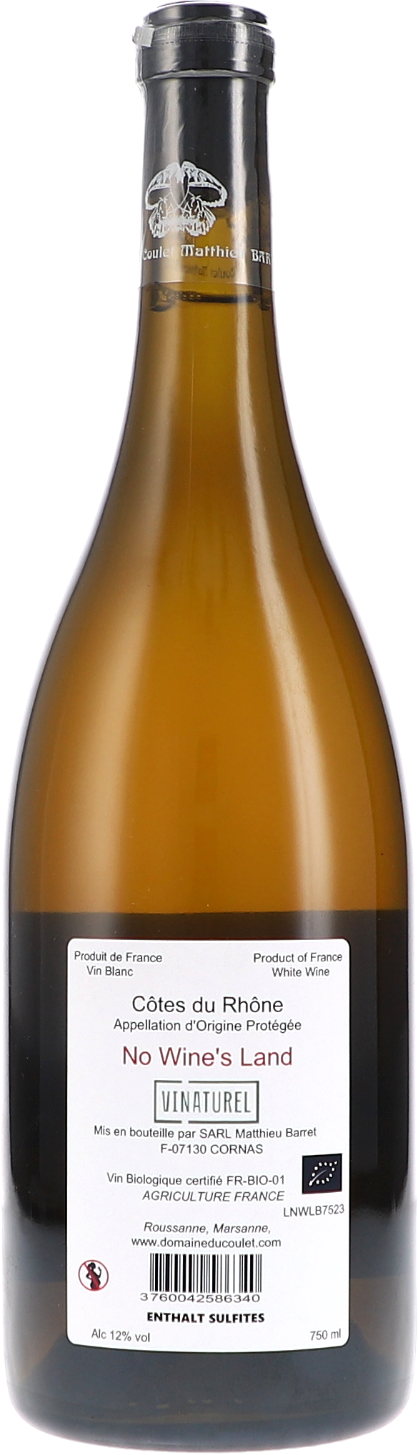 Côtes Du Rhône "No Wine's Land" blanc AOP