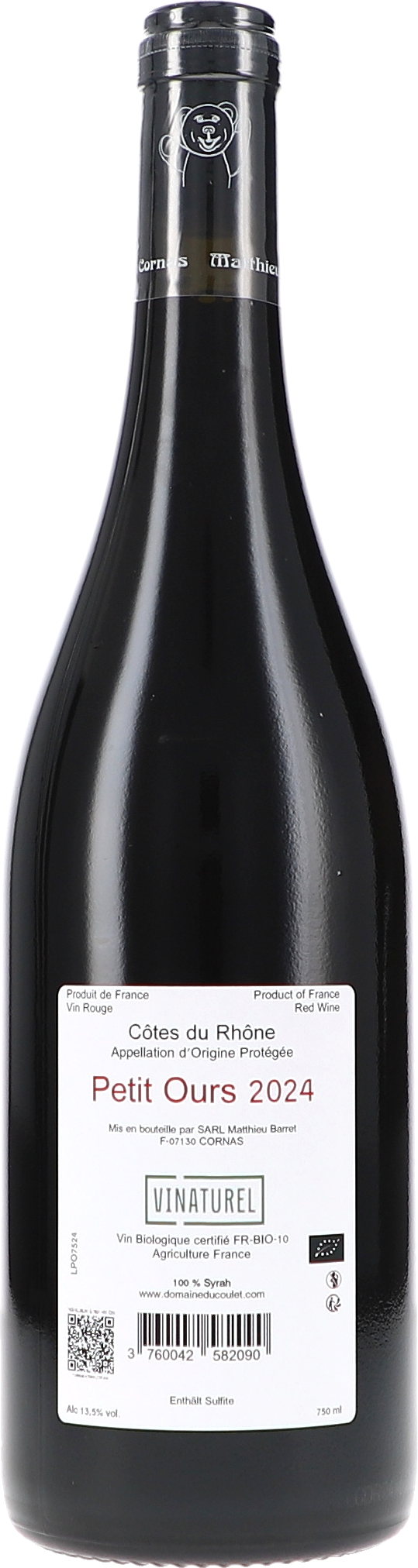 Côtes Du Rhône "Petit Ours" rouge AOP