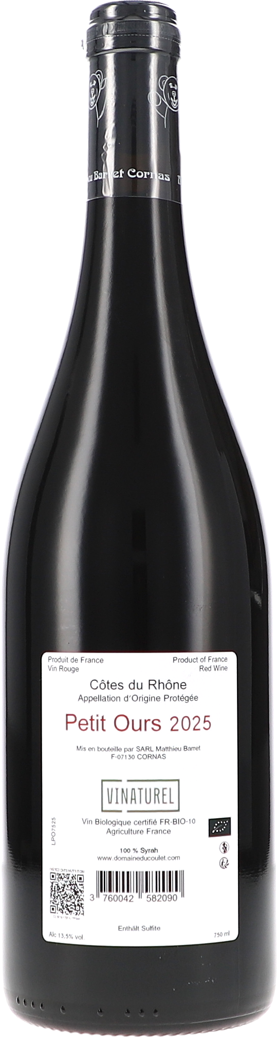 Côtes Du Rhône "Petit Ours" rouge, Winter Bear Edition AOP