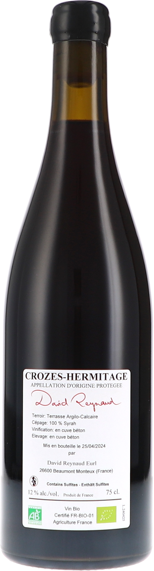 Crozes Hermitage rouge, Beaumont AOP