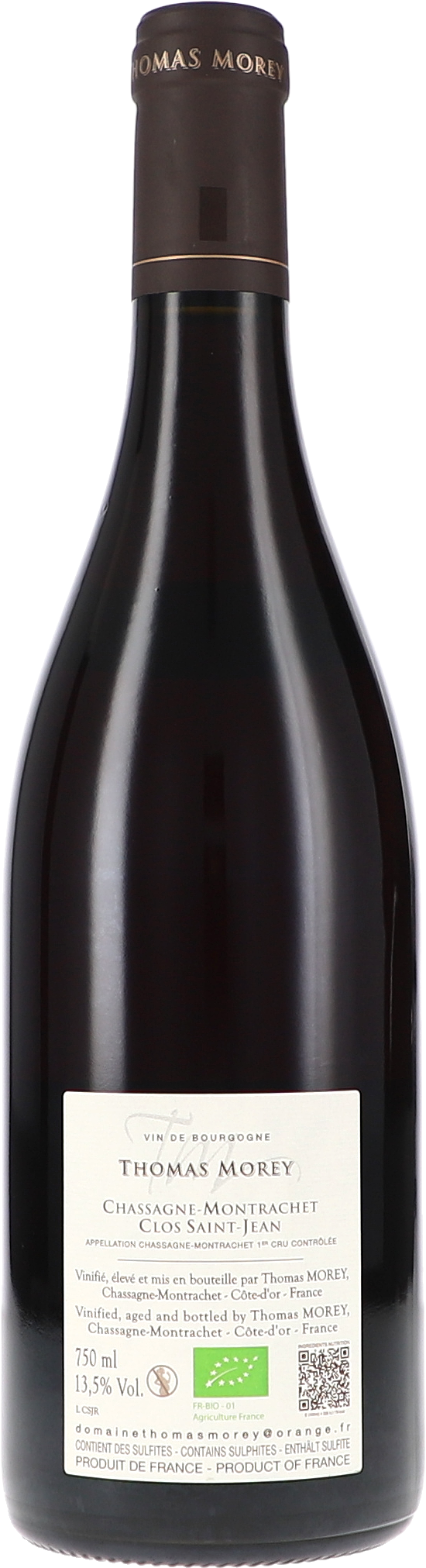 Chassagne-Montrachet 1er Cru rouge Clos Saint-Jean AOC