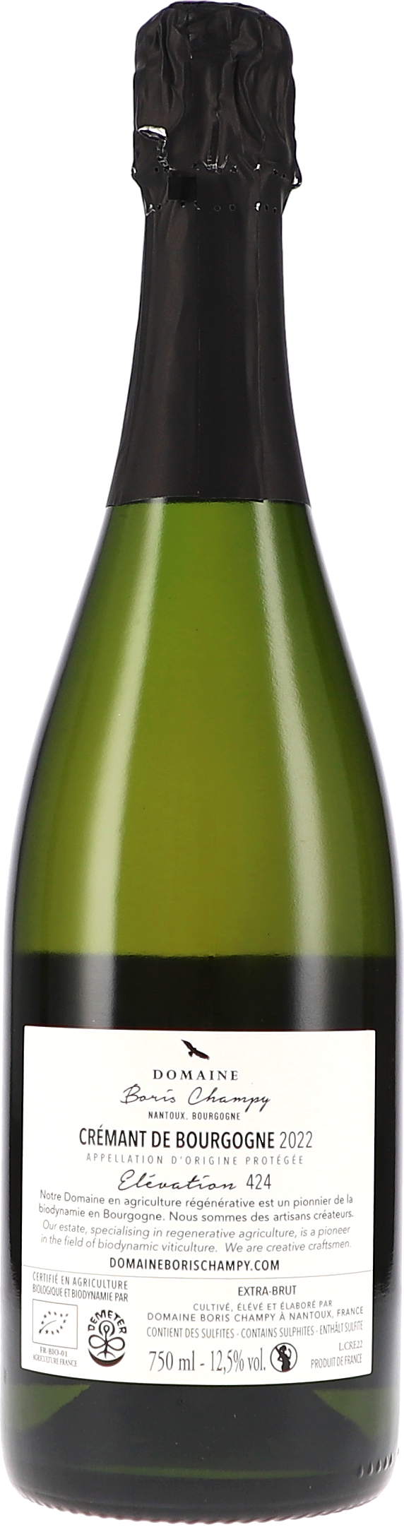 Elévation 424, Crémant de Bourgogne, Extra Brut AOP