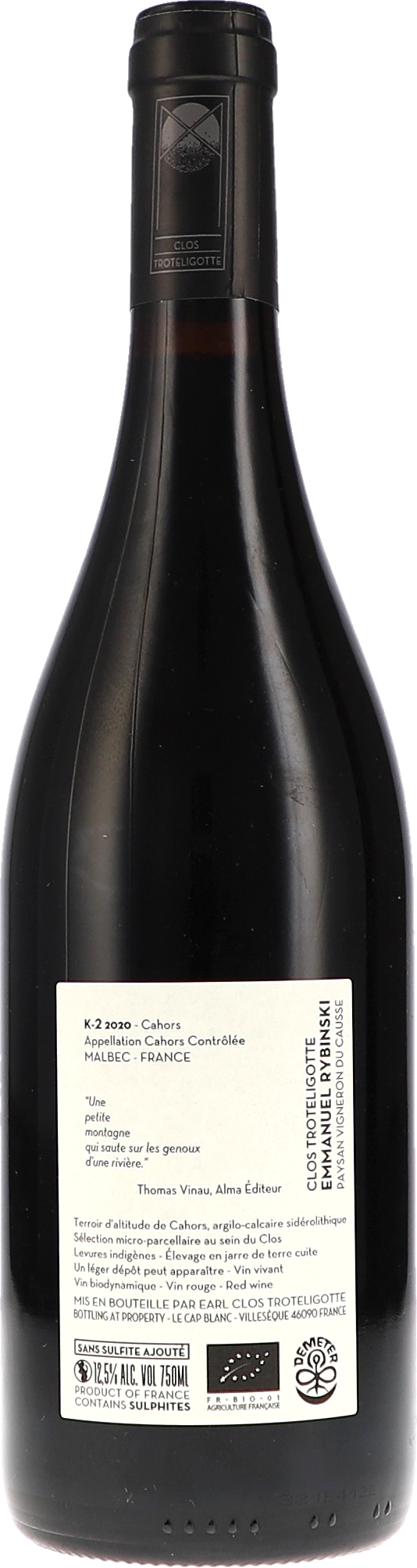 K-2 AOC, Sans Sulfite Ajouté