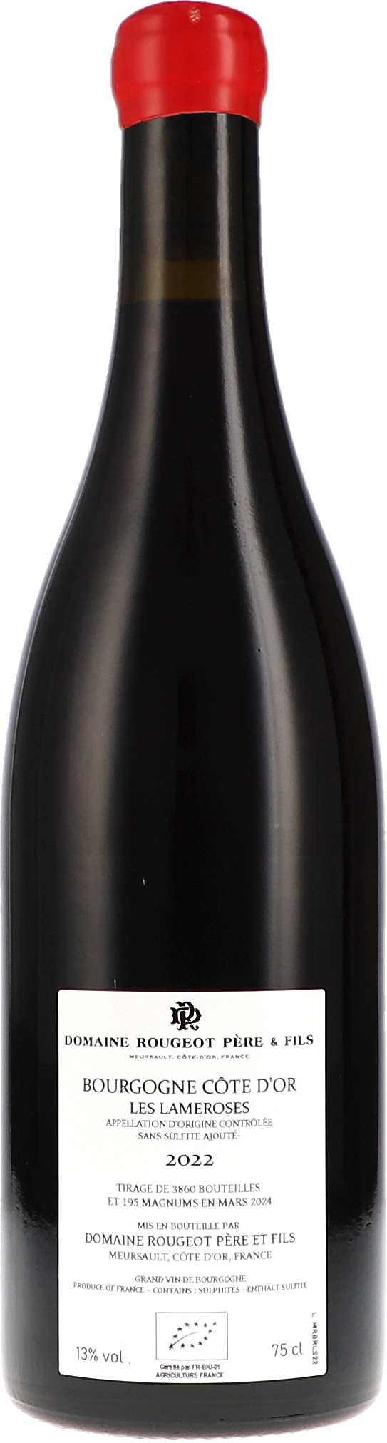 Bourgogne Côte d'Or "Les Lameroses" Sans Sulfite Ajouté AOC