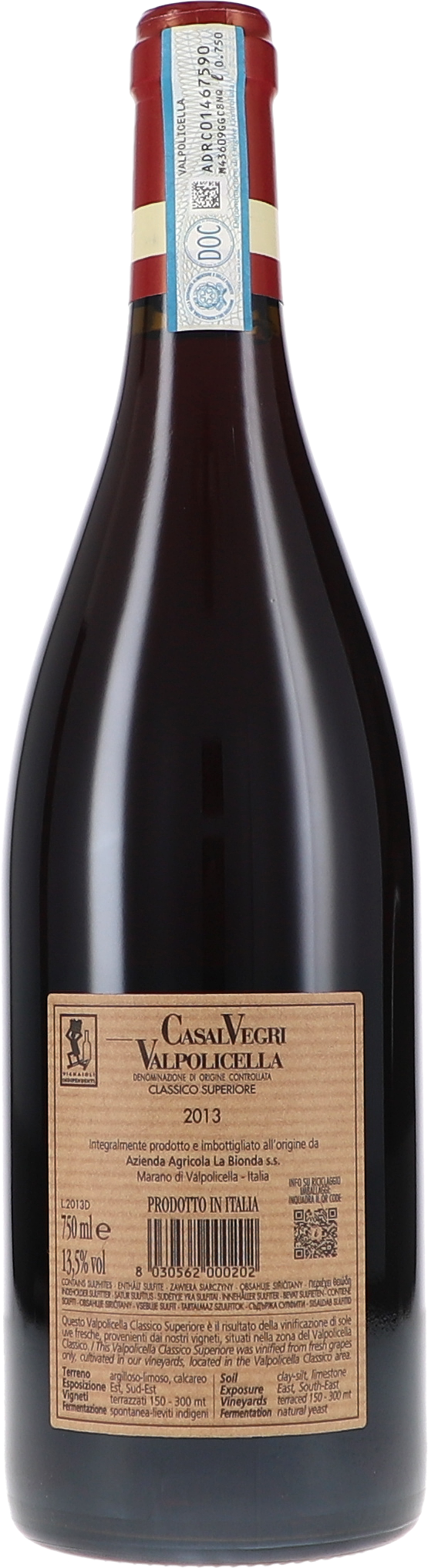 Valpolicella Classico Superiore DOC Casal Vegri Decannale