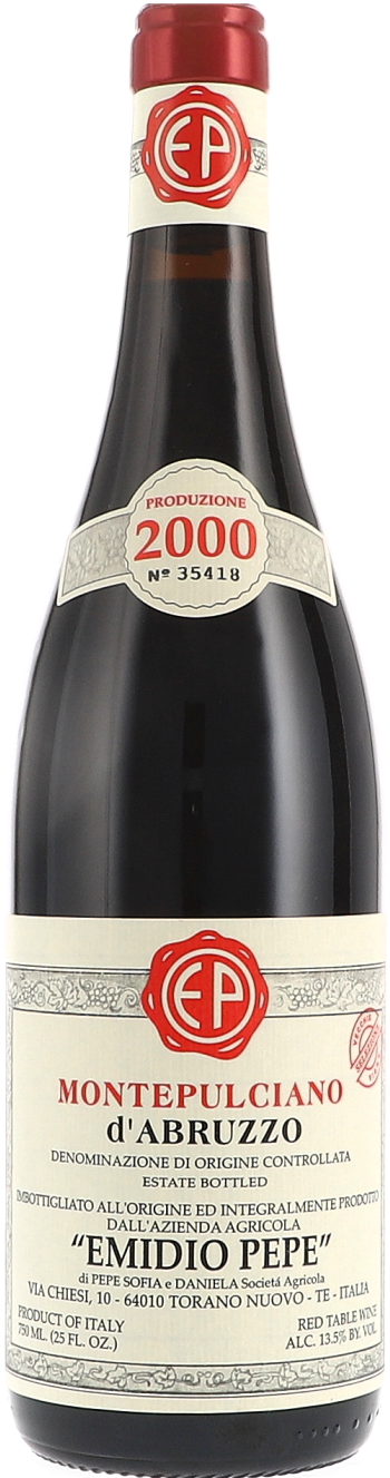 Montepulciano d'Abruzzo DOC, Sel. Vecchie Vigne, decanted