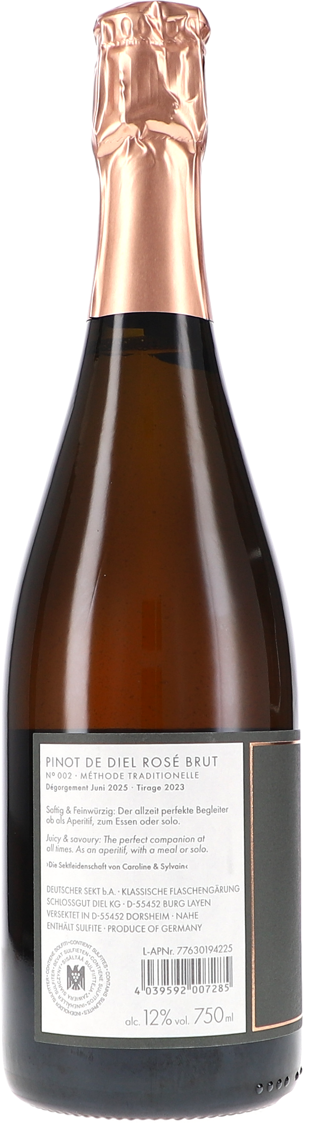 Pinot de Diel Sekt Rosé Brut, N°002 Tirage 2023