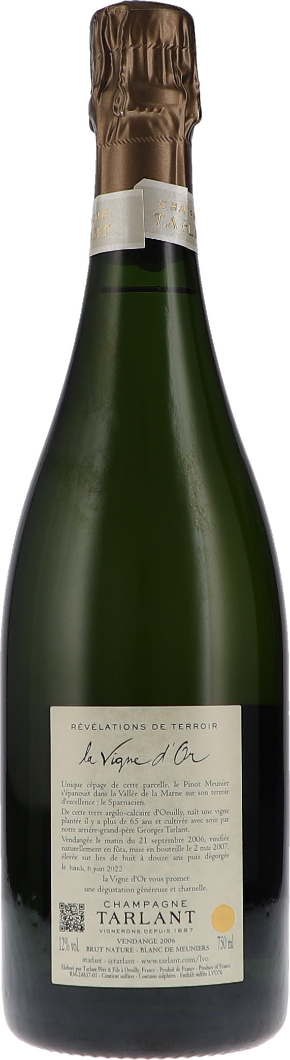 La Vigne d'Or, Brut Nature, Blanc de Meuniers