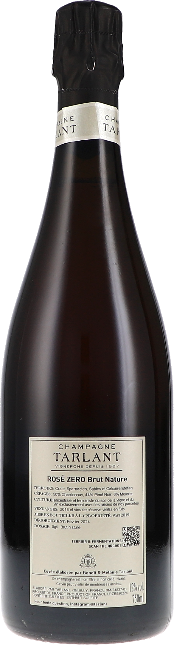 Zero Rosé Brut Nature, Base 2018