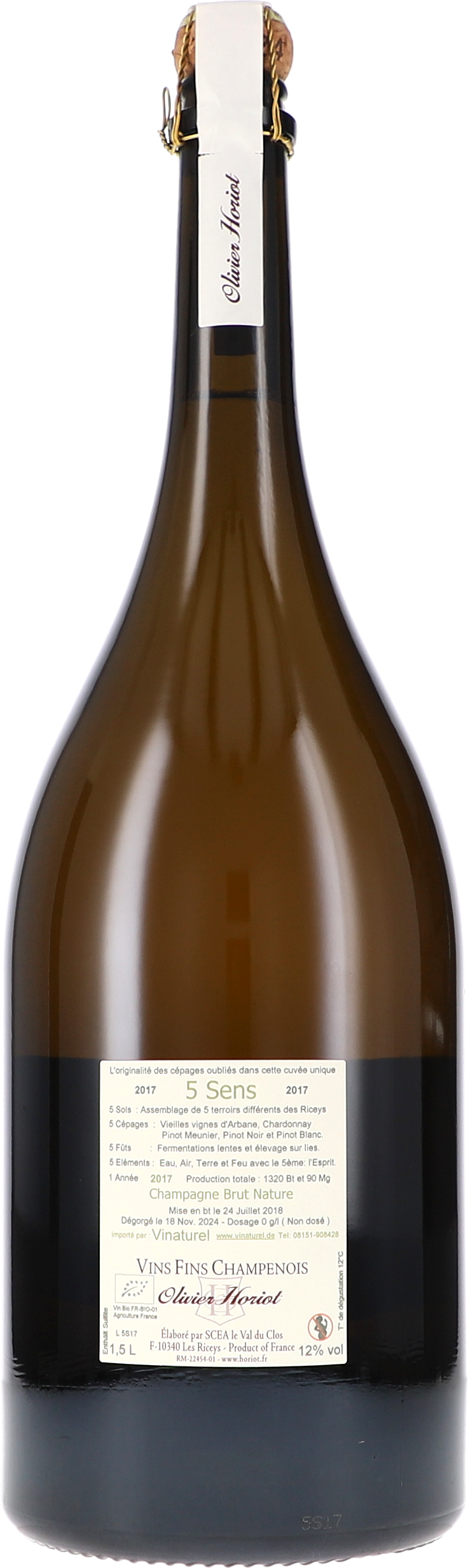 Cuvée "5 Sens" Brut Nature