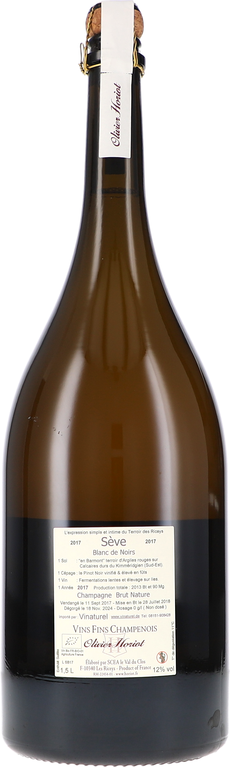 Cuvée "Sève" Blanc de Noir Brut Nature