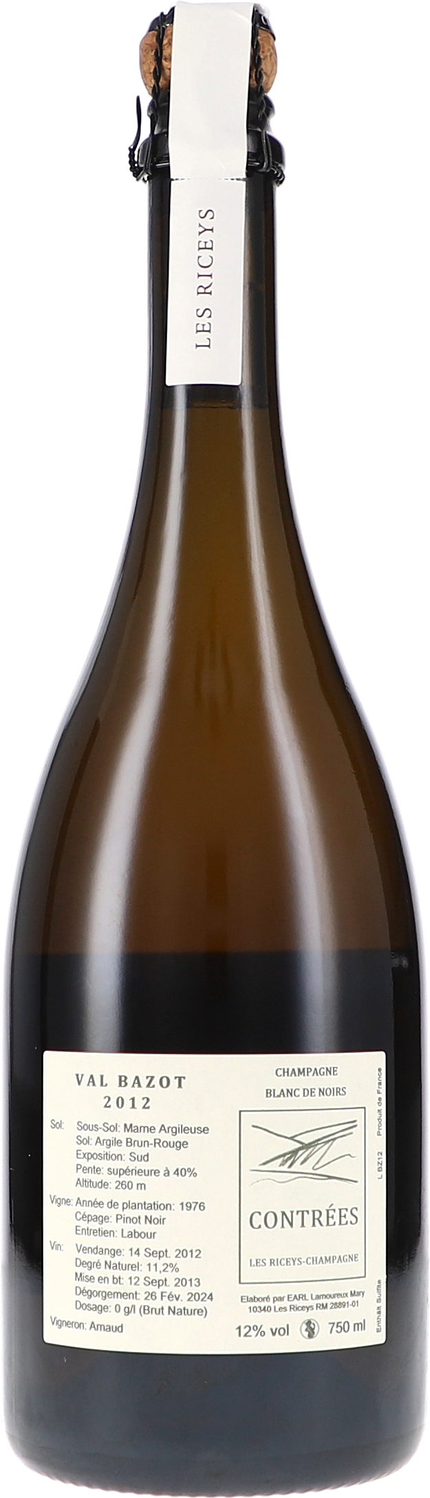 Contrées 4x750ml BdN Brut Nature: Fragnoy, Val Bazot, Escharère, Val du Clos
