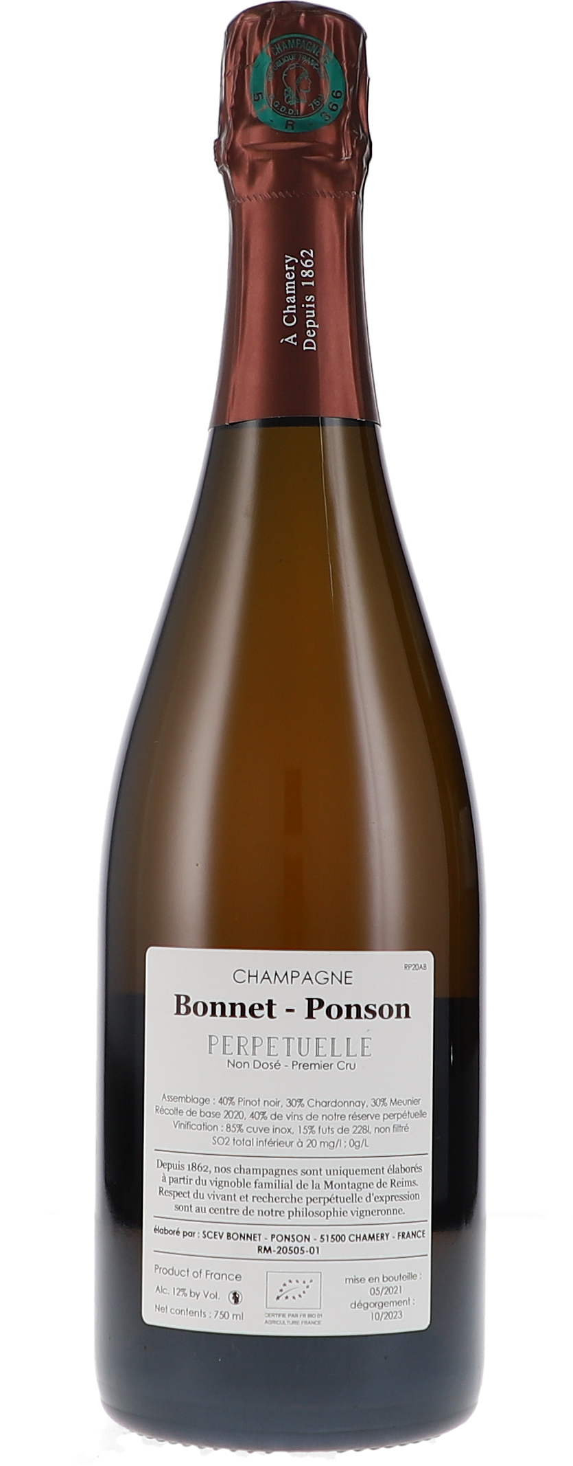 Cuvée perpétuelle, RP20AB, Non Dosé Premier Cru