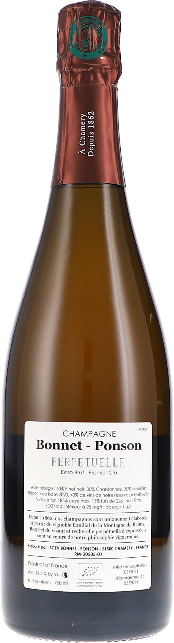 Cuvée perpétuelle, RP20AB, Extra Brut Premier Cru
