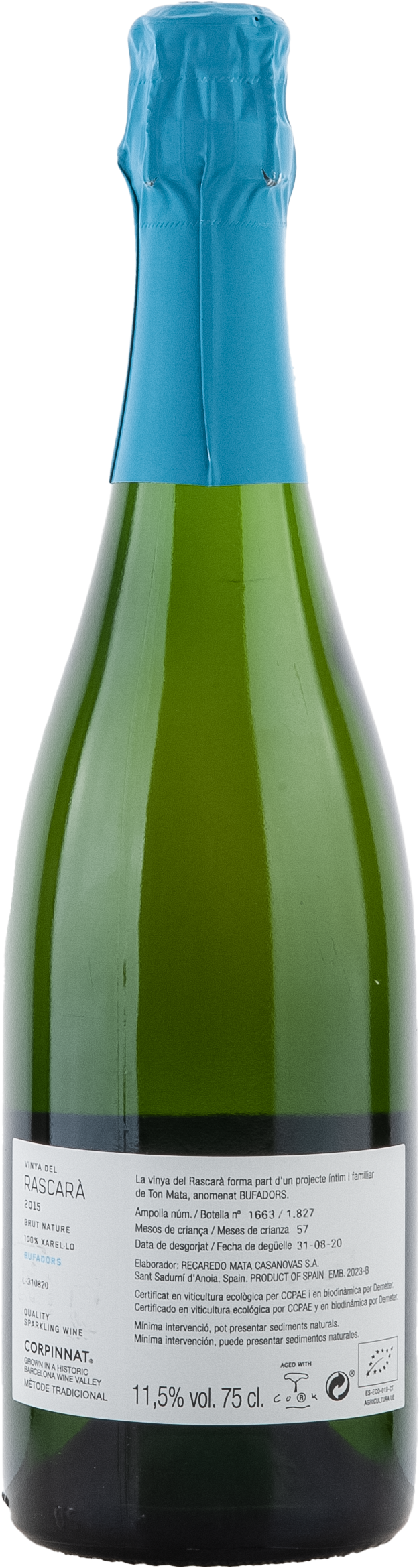 Bufadors, Vinya del Rascarà, ungeschwefelt