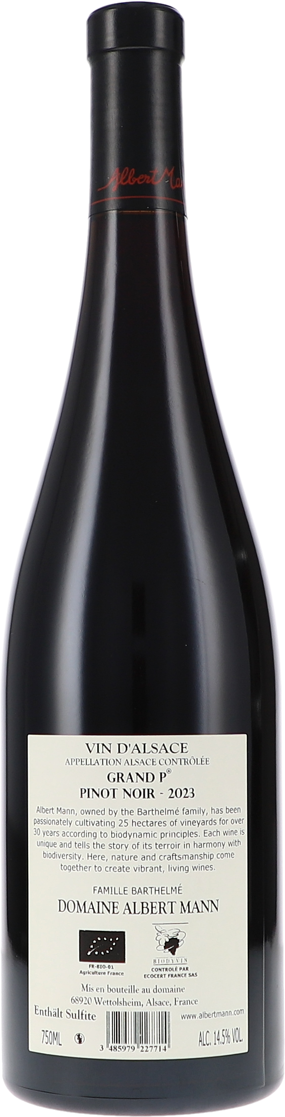 Pinot Noir Grand P (von Grand Cru Pfersigberg) AC
