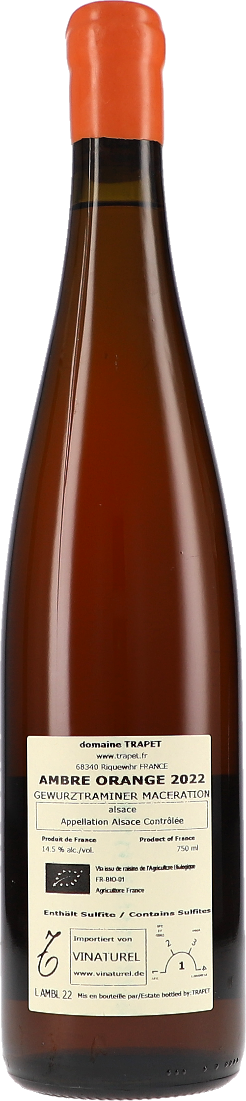 Ambre Orange Gewürztraminer Maceration AOC