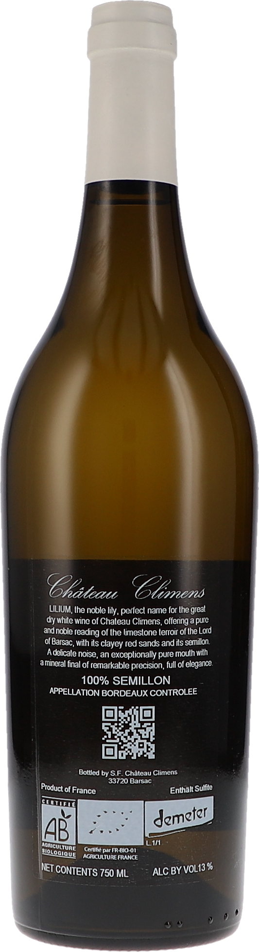 Lilium, Grand Vin Blanc Sec AOC