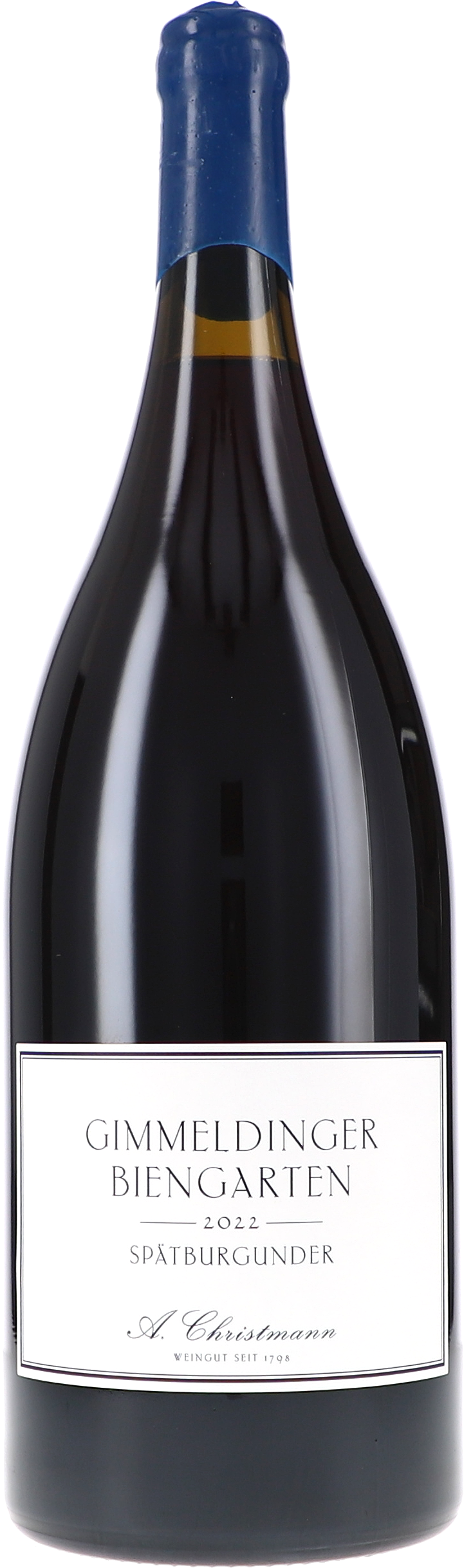 Gimmeldinger Biengarten Spätburgunder VDP Erste Lage Weinflasche, Rotwein, Flasche, Kapsel, Etikettendesign