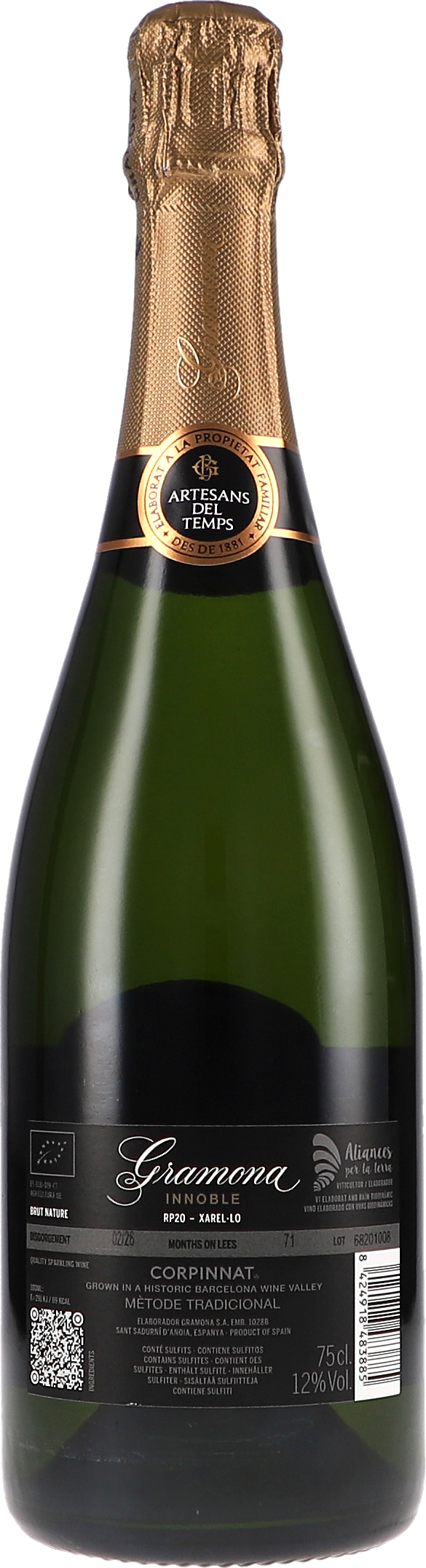 Sektflasche, Champagner, Flasche, Etikett, Größe 75 ml
