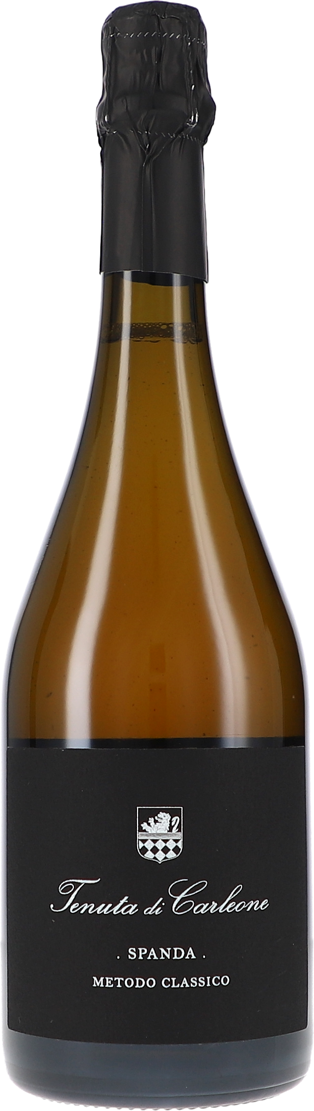 Sektflasche, Champagnerflasche, Schaumwein, Schwarz etikett, Glasflasche