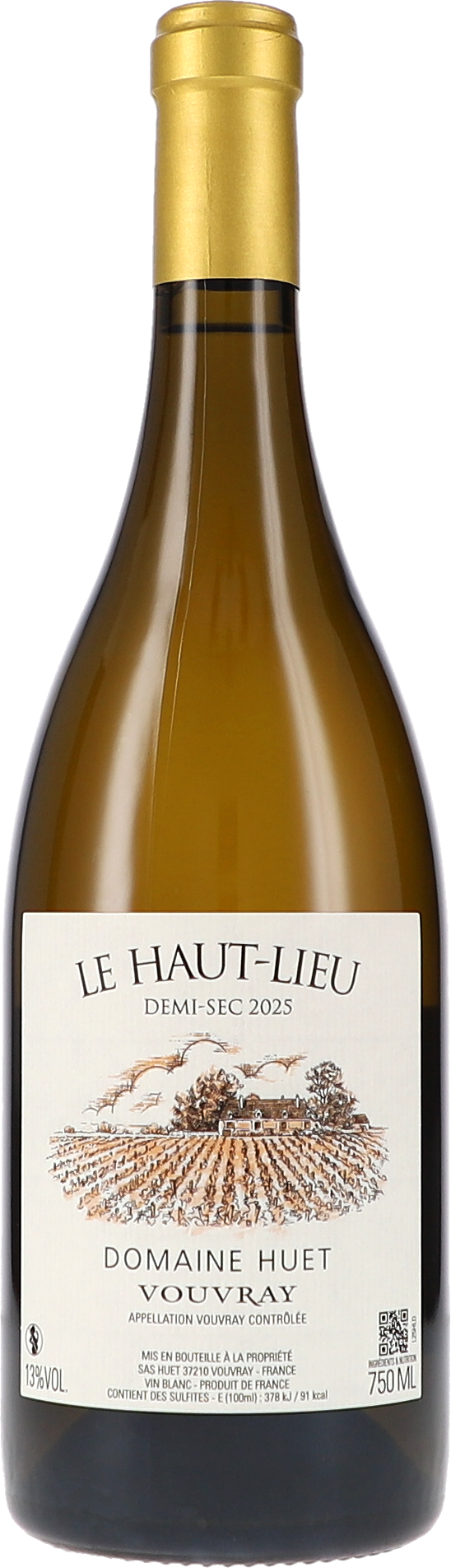 Weinflasche, Weißwein, Vouvray, halbtrocken, goldene Kapsel
