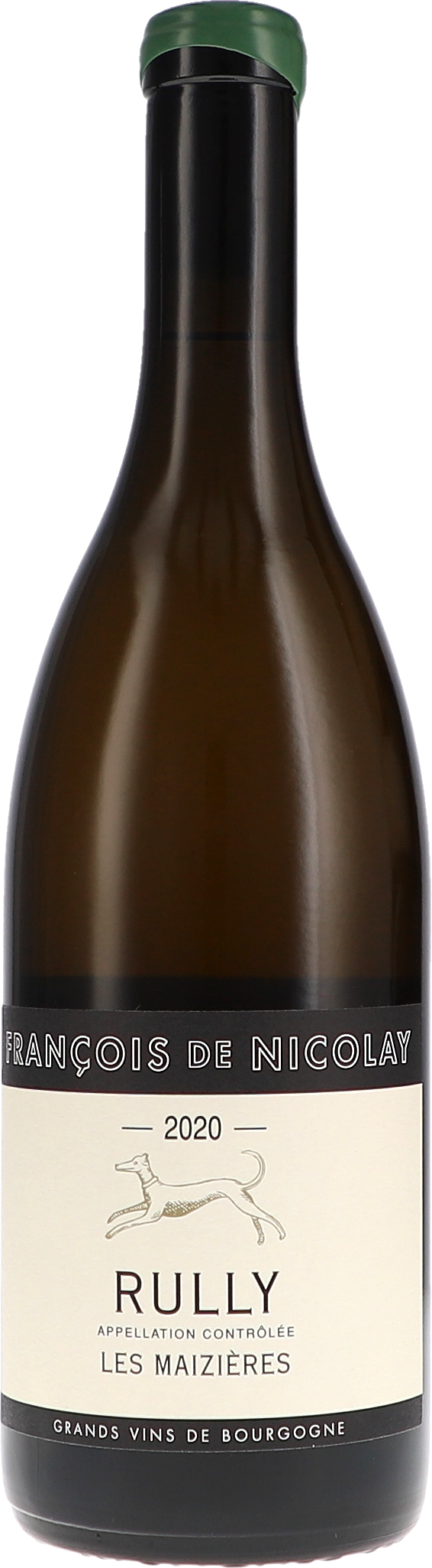Rully "Les Maizières" blanc, Sans Sulfites Ajouté AC wein, weinglas, flasche, champagne, rully
