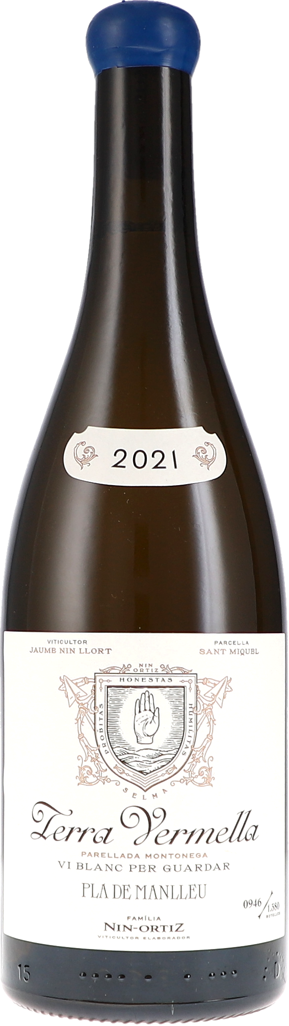 Terra Vermella champagne, sparkling wine, wine bottle, year 2021, white label
