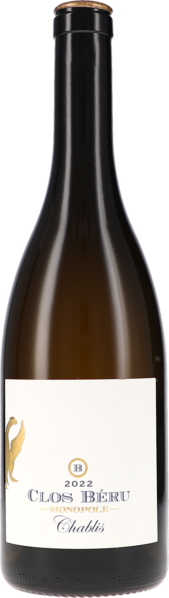Chablis Clos Béru Monopole AOC Weißwein, Champagnerflasche, Monopole, Chablis, Weinflasche