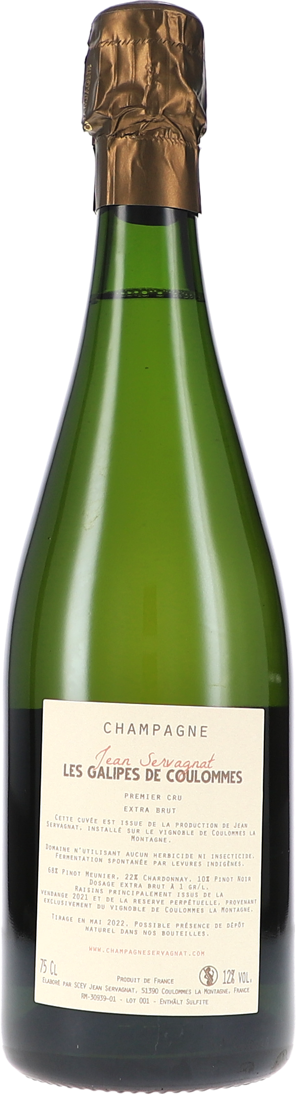 champagne, Flasche, grünes Glas, Kapsel aus Folie, Etikett Text