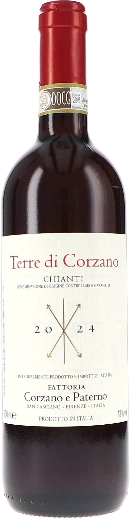 Chianti "Terre di Corzano" DOCG wein, rotwein, Chianti, Terre di Corzano, Flasche Etikett