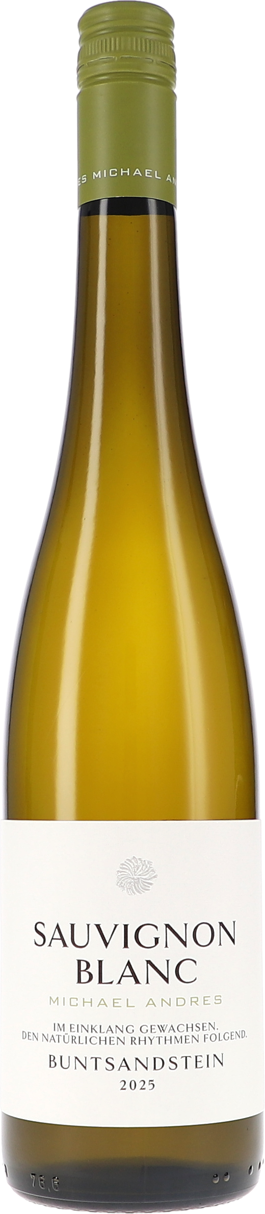 Sauvignon Blanc, Buntsandstein Weißwein, Sauvignon Blanc, Flasche, Korken, Etikett
