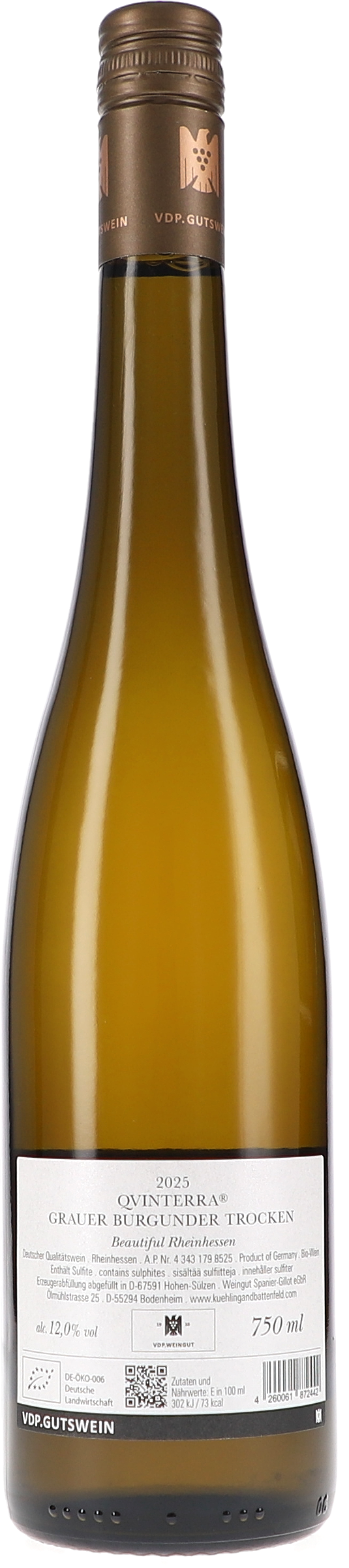 Weißwein, Grauer Burgunder, Trocken, 750 ml, Flasche