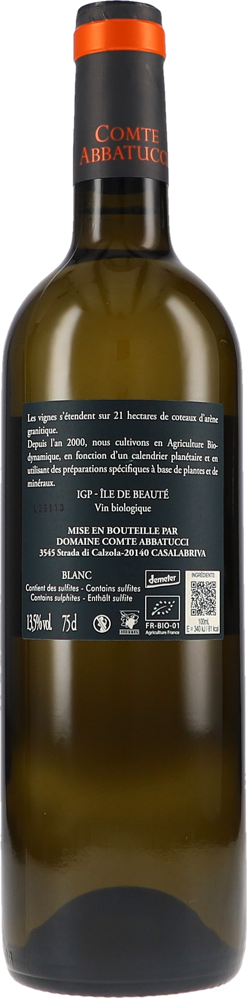 Weißwein, Weiße Traube, BIO, Flasche 0,75l, Weinsorte