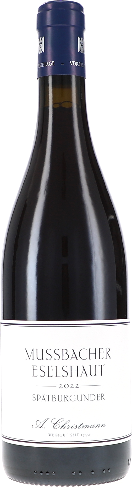 Mussbacher Eselshaut Spätburgunder VDP Erste Lage weisswein, rotwein, flasche, wein, etikett