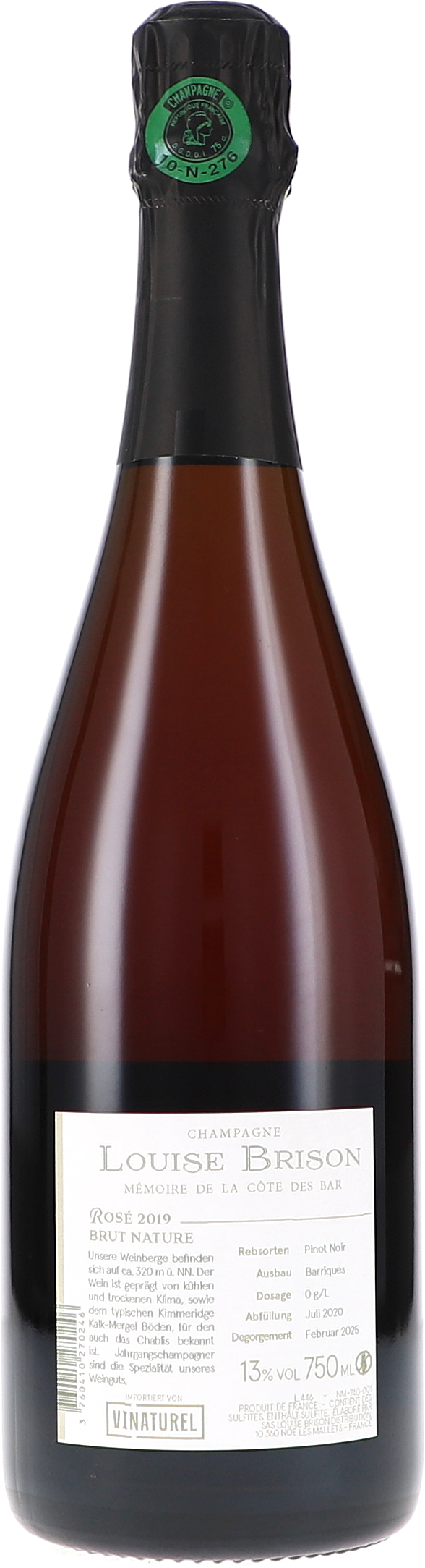 Champagne, Rosé, Brut Nature, 750 ml, Flasche