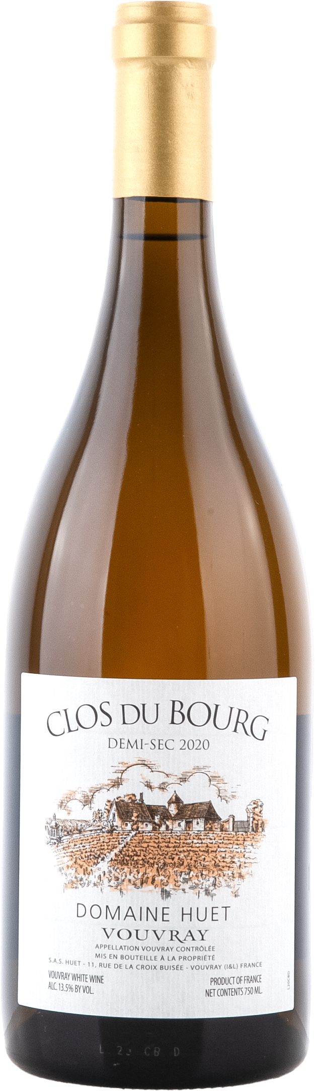 Weißwein, Demi-Sec, Vouvray, Flasche, Etikettleiste