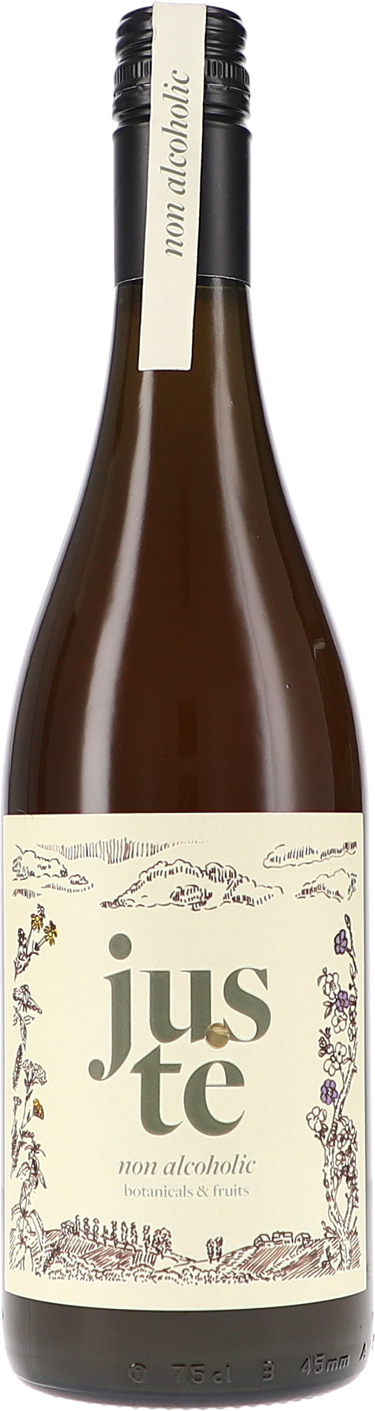 nicht alkoholisch, botanicals & fruits, flasche, glasflasche, etikett