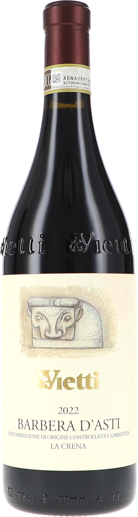Barbera d'Asti DOCG "La Crena" Rotwein, Barbera d’Asti, Rotweinflasche, Jahrgang 2022, La-Crena-Wein