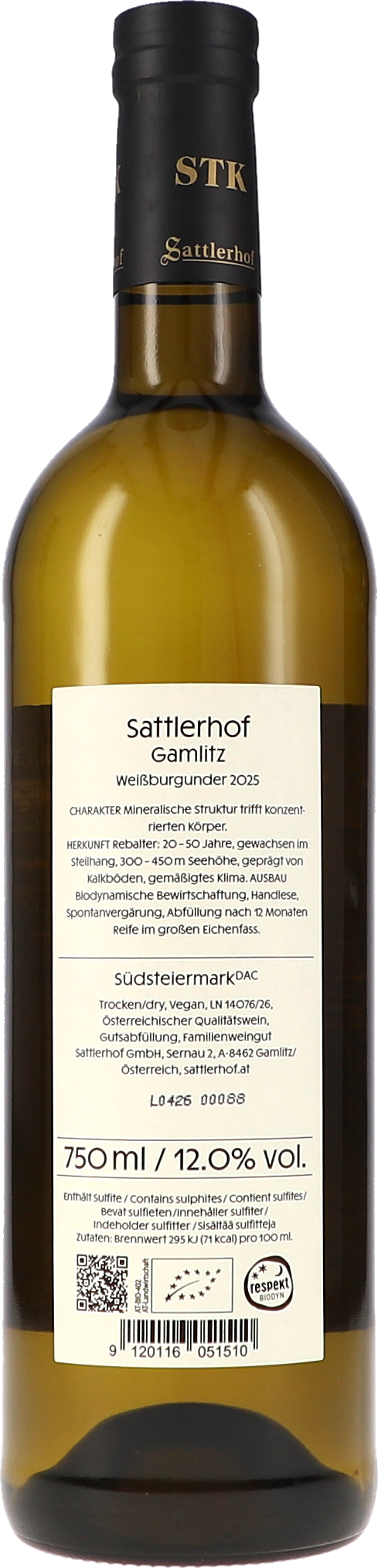 Weißwein, Grüner Veltliner, Glasflasche, 750 ml, 2025er Jahrgang
