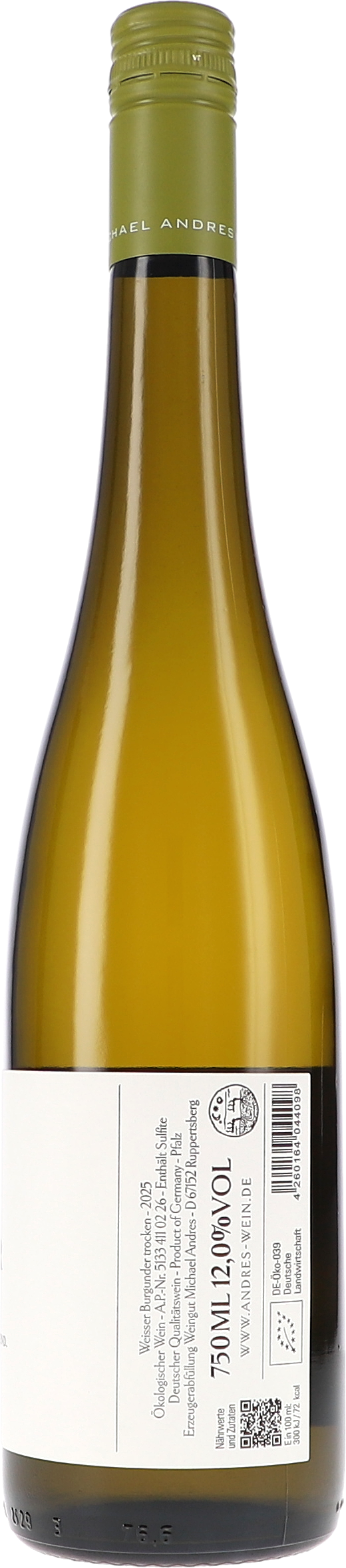 Weißwein, Glasflasche, 750ml, Weinanbaugebiet, Etikettensiegel