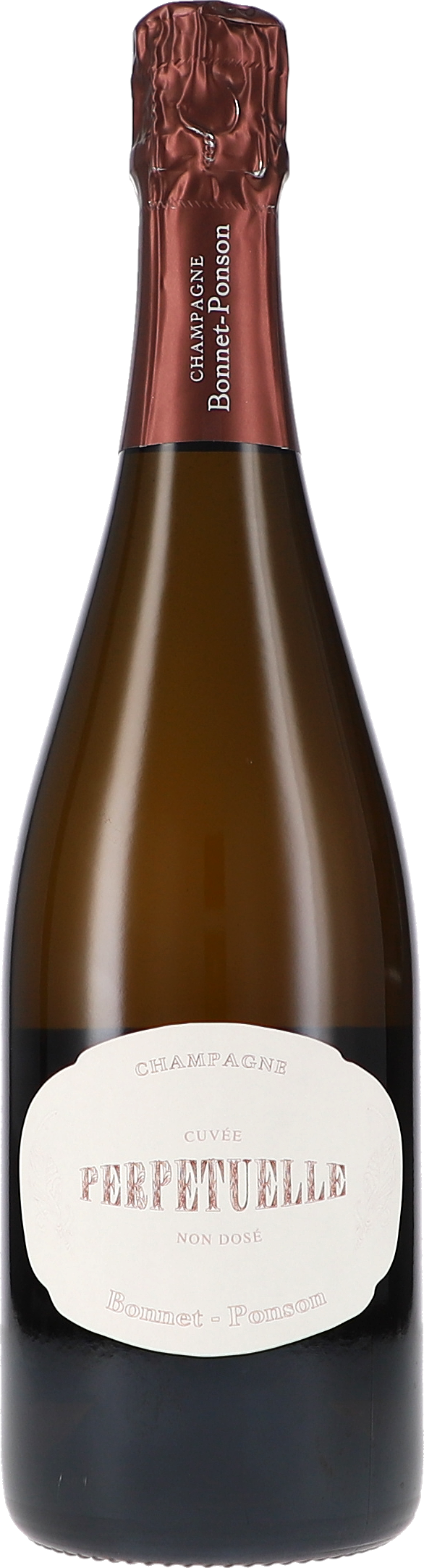 Champagner, Schaumwein, Glasflasche, Roséfarbene Folie, Etikett