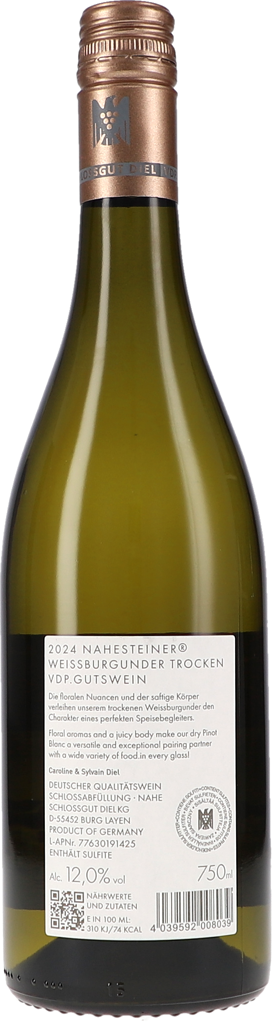 Weissburgunder, Trocken, Weißwein, 750ml, Flasche