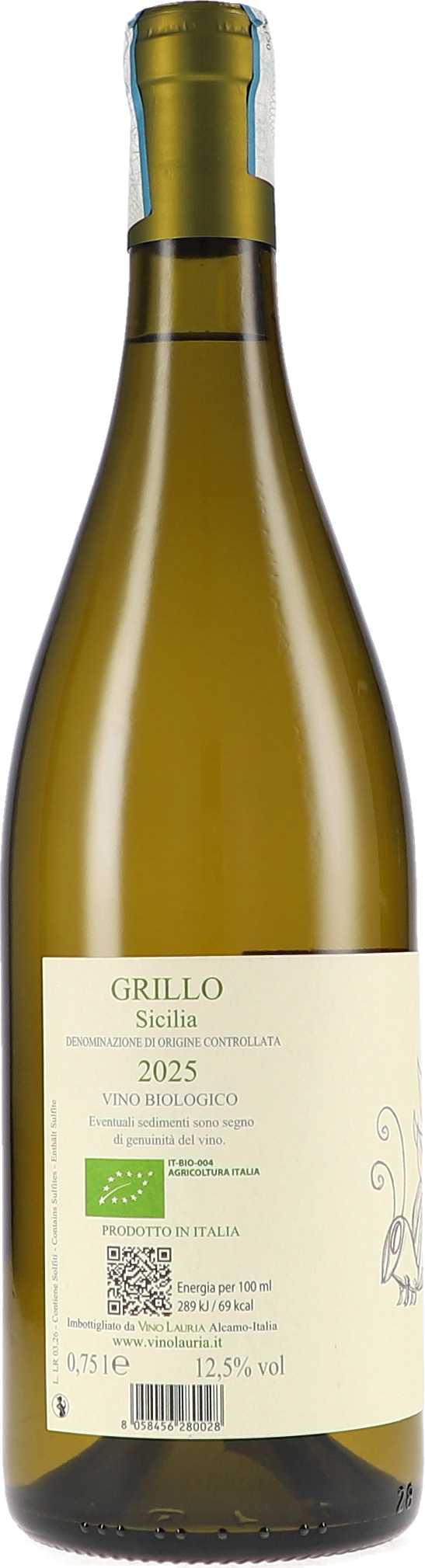 wein, weißwein, flasche, grillo, sicilia
